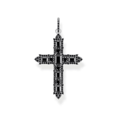 Black Romance Cross Pendant and Velvet Choker Set