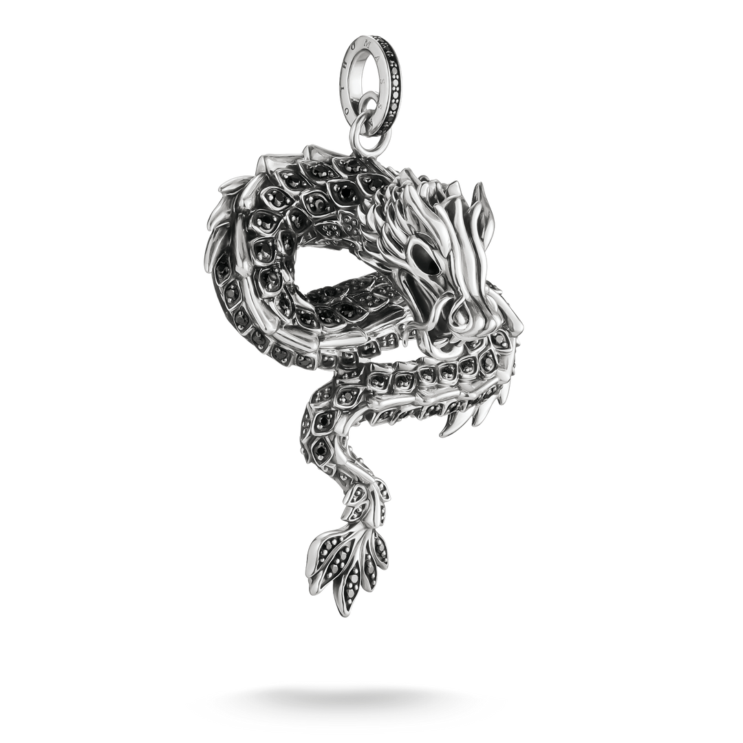 Dragon pendant with black zirconia &amp; cold enamel | THOMAS SABO Australia