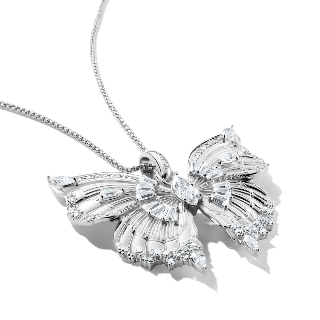 Silver Pendant Butterfly Paradise with stones | THOMAS SABO Australia