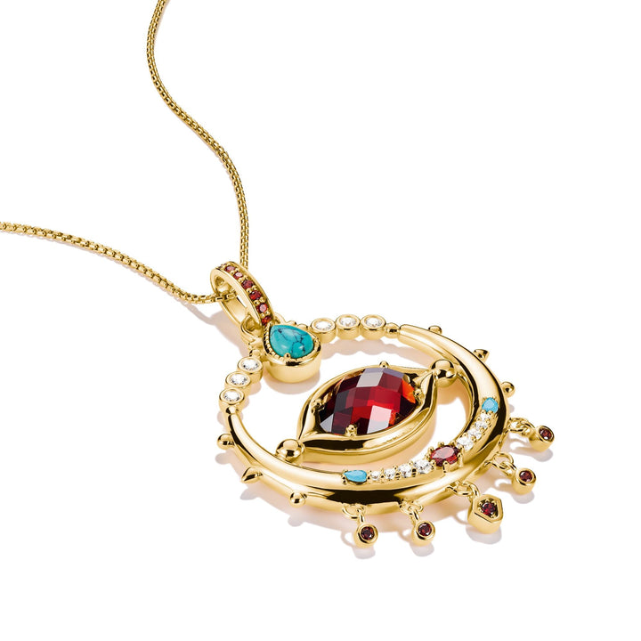 Pendant with Red Zirconia Stone Elyndra