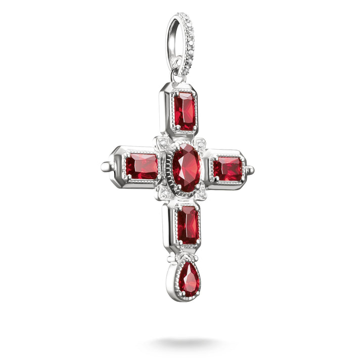 Cross Pendant with Red Zirconia Stones | THOMAS SABO Australia