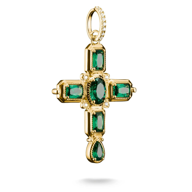 Cross Pendant with Green Zirconia Stones | THOMAS SABO Australia