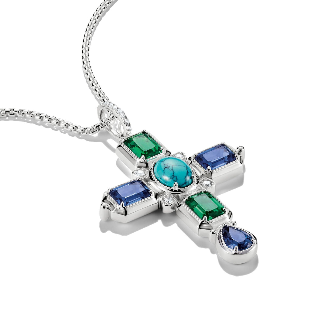 Cross pendant with multicoloured stones | THOMAS SABO Australia