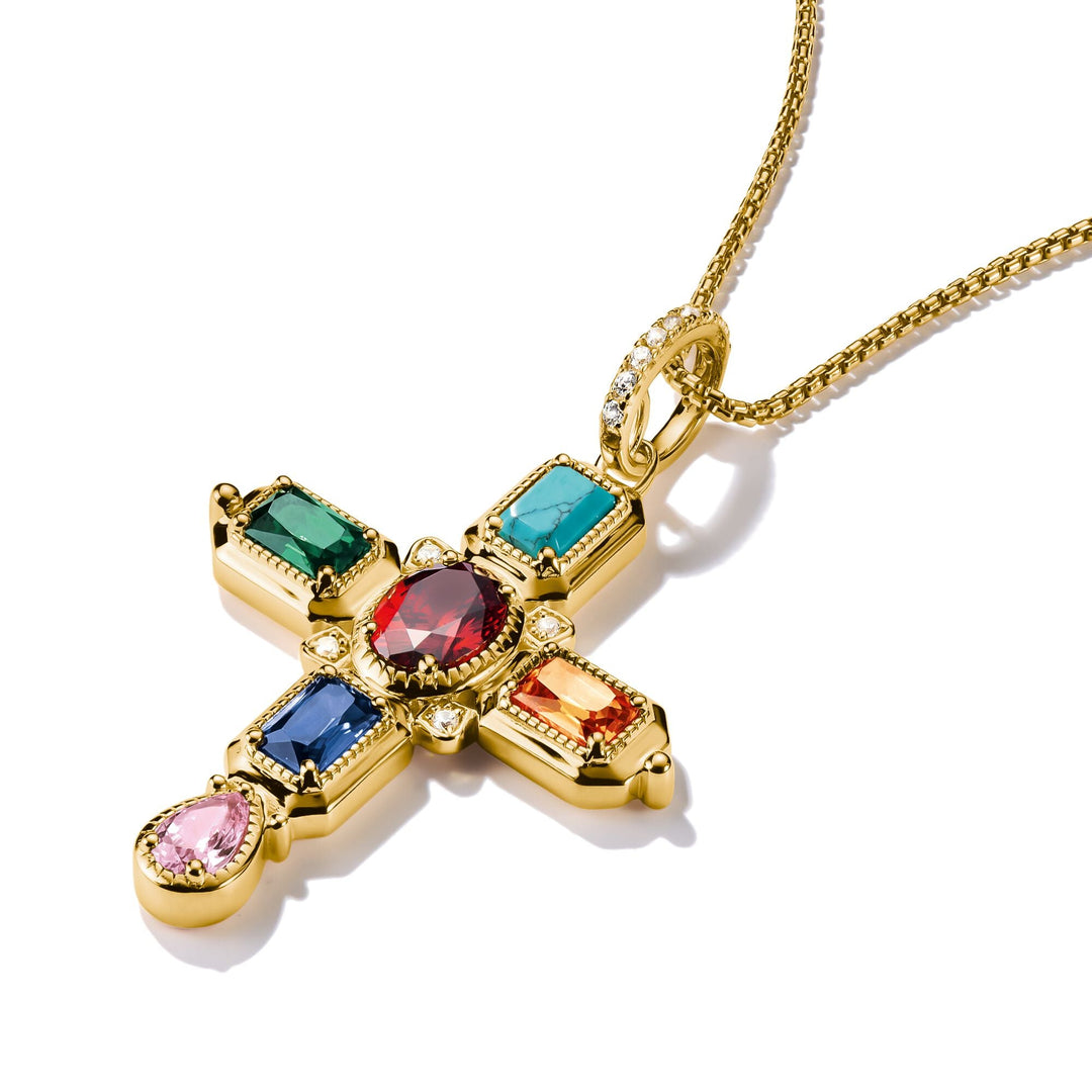Pendant cross with stones  | THOMAS SABO Australia