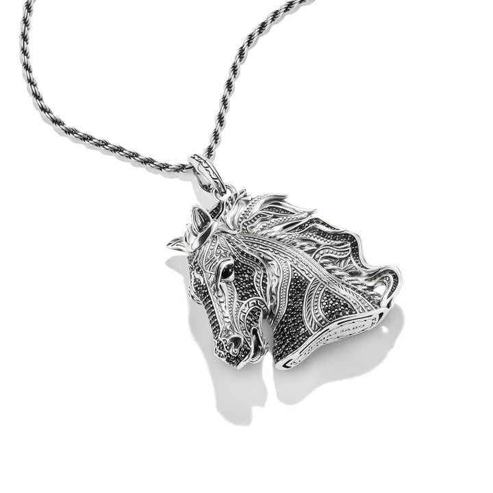 Large Horse Head Pendant Wild Horses