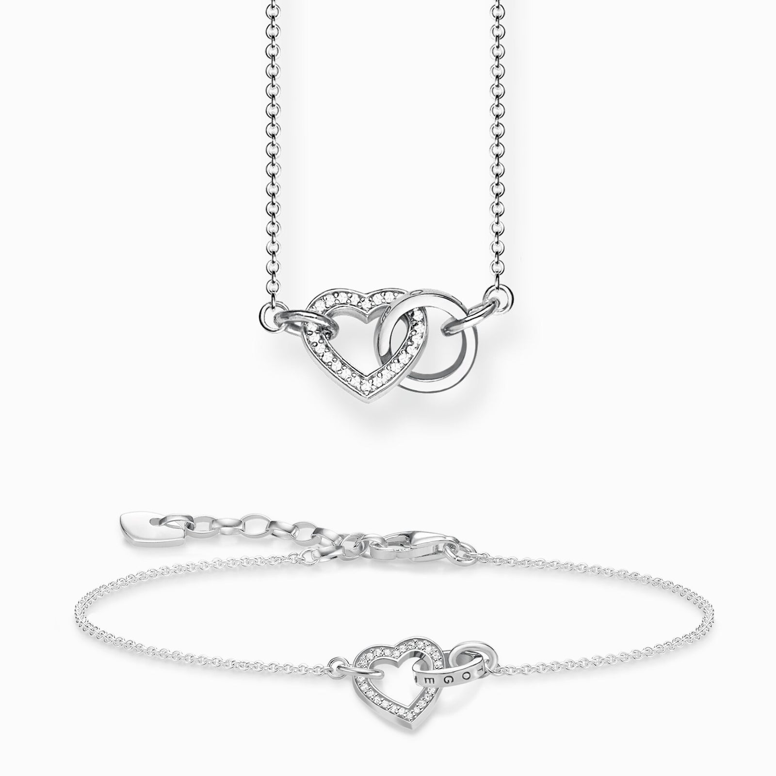 Together Forever Heart Silver Set