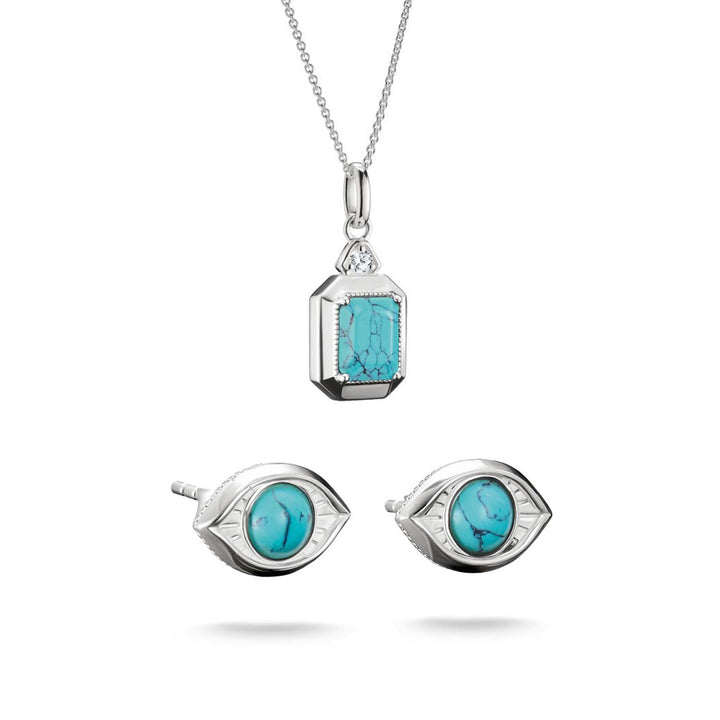 Turquoise  Necklace &amp; Earrings Set