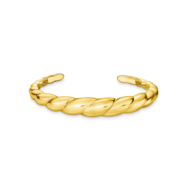 Organic shapes twisted bangle