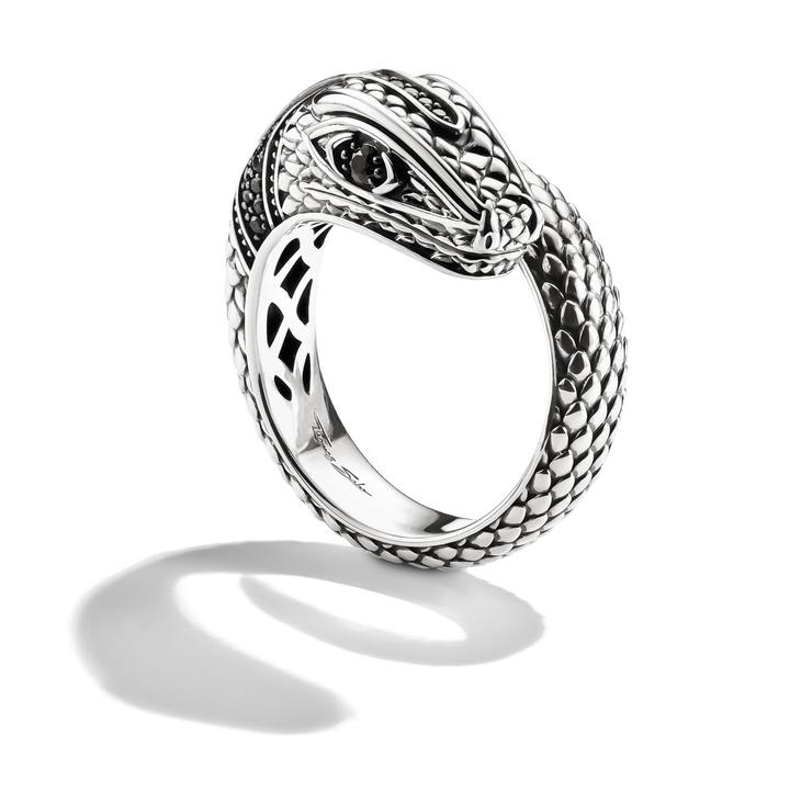 Snake Head ring with black stones | THOMAS SABO Australia