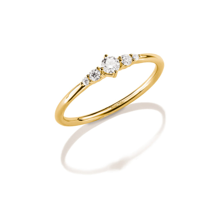 Ring with zirconia stones