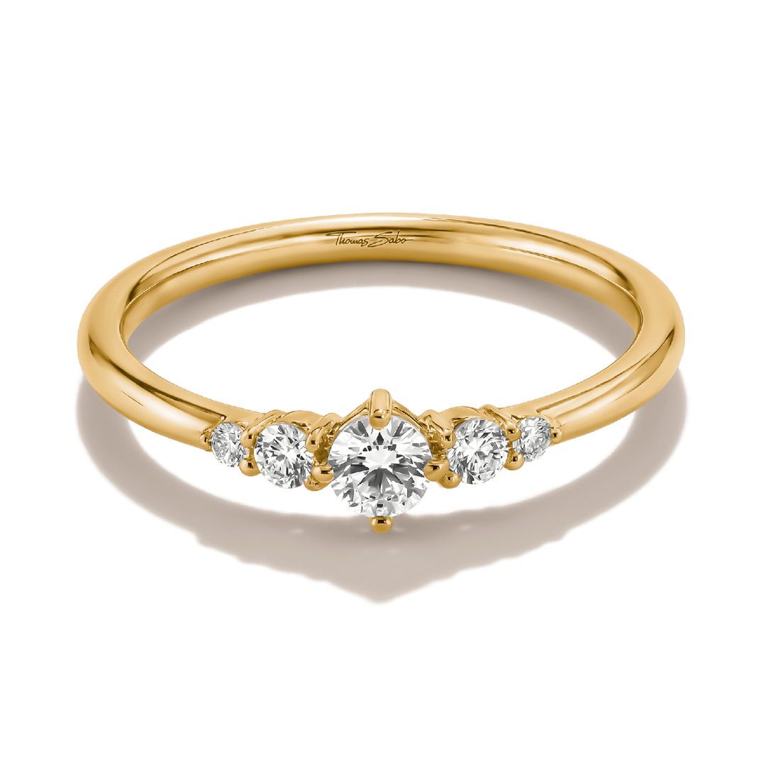 Ring with zirconia stones