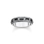 Ring crocodile shell with stones silver blackened | THOMAS SABO Australia