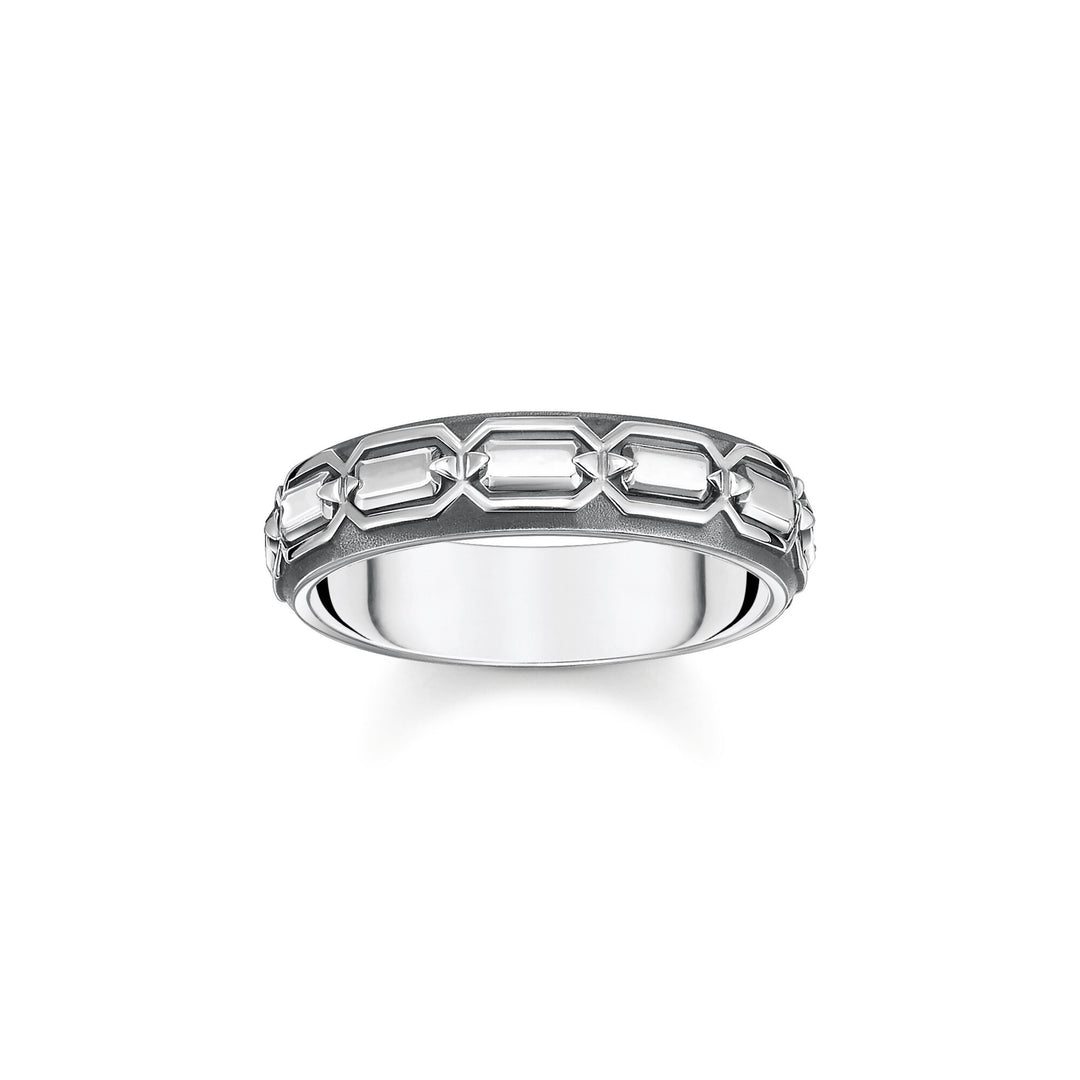 Ring crocodile shell silver blackened | THOMAS SABO Australia