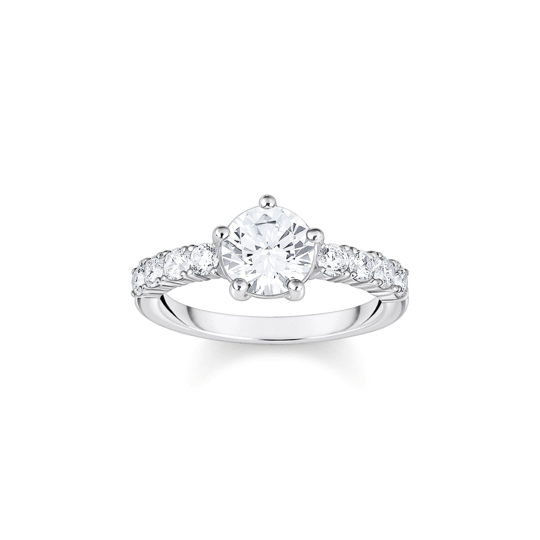Heritage Glam Solitaire ring with white zirconia stones | THOMAS SABO Australia