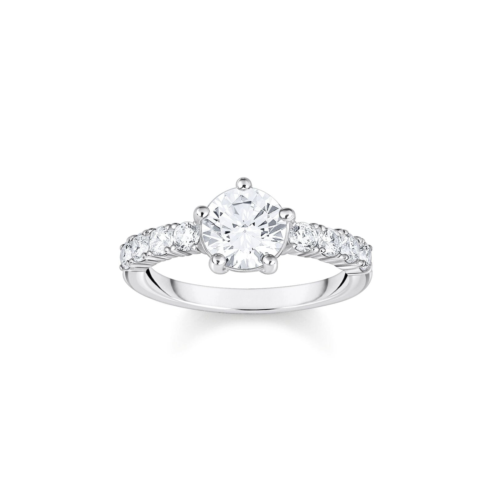 Heritage Glam Solitaire ring with white zirconia stones | THOMAS SABO Australia