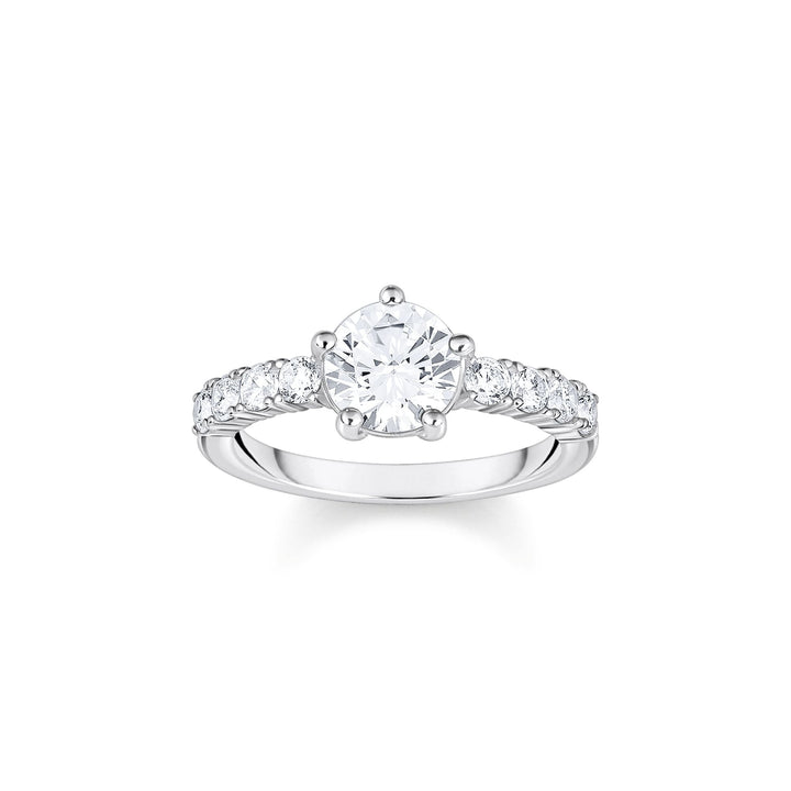 Heritage Glam Solitaire ring with white zirconia stones | THOMAS SABO Australia