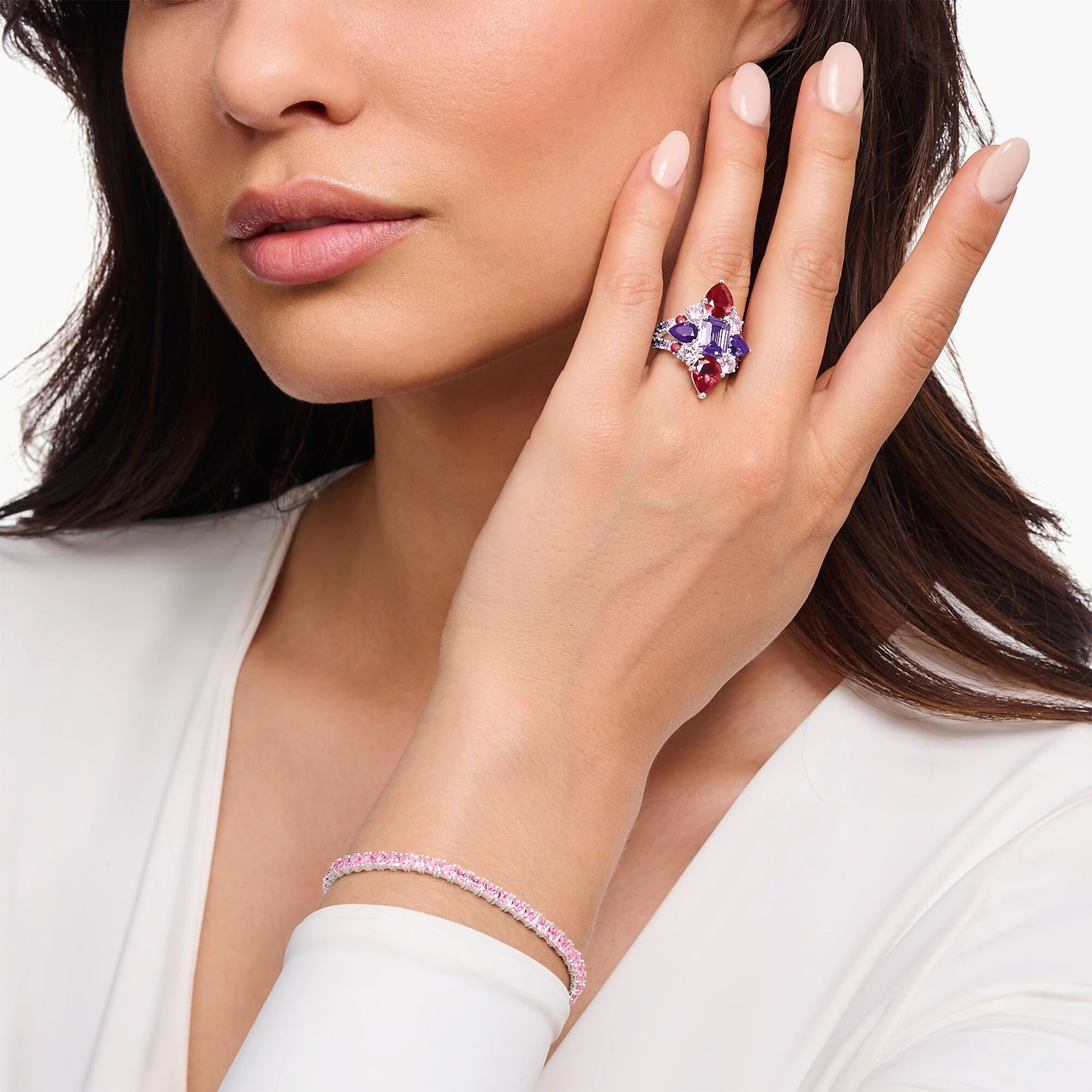 Heritage Glam Cocktail ring with colourful stones | THOMAS SABO Australia