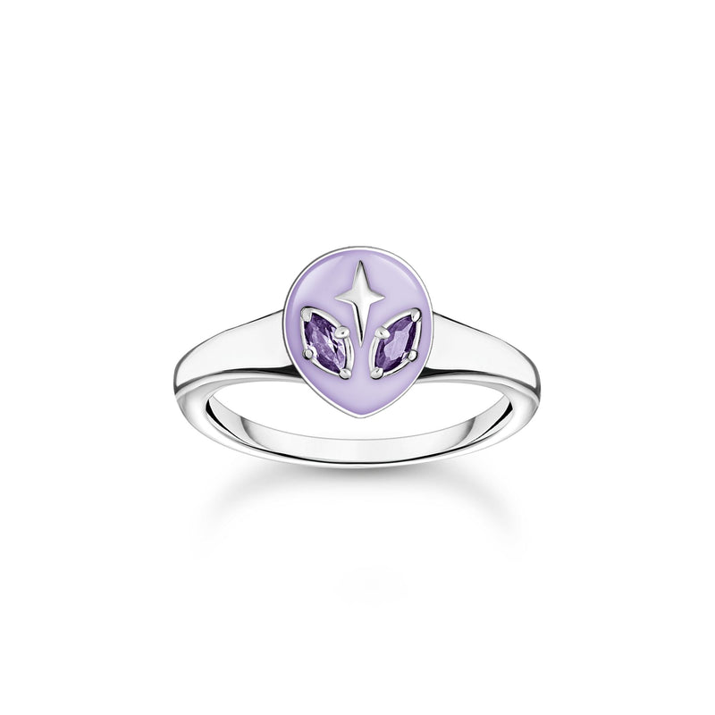 Ring with alien head and violet stones | THOMAS SABO Australia