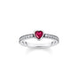 Solitaire ring with red heart-shaped stone | THOMAS SABO Australia