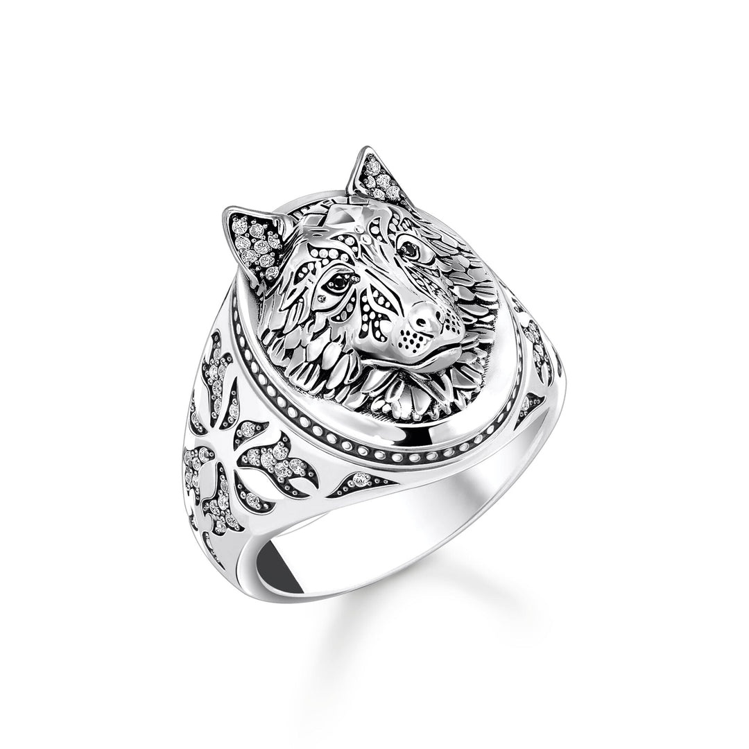 Rebel Wolf signet ring | THOMAS SABO Australia