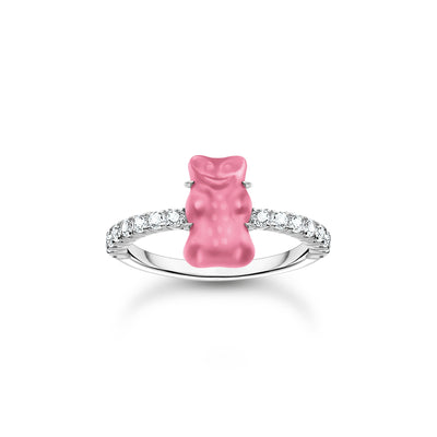 Ring With Pink Mini Sized Goldbear And Zirconia | THOMAS SABO Australia