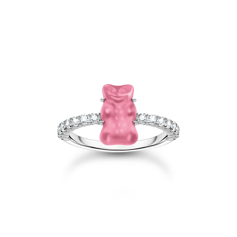 Ring With Pink Mini Sized Goldbear And Zirconia | THOMAS SABO Australia