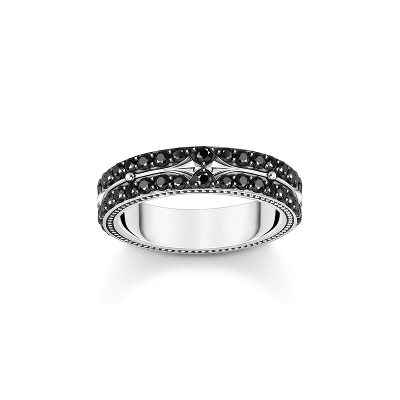 Band ring with black zirconia  | THOMAS SABO Australia