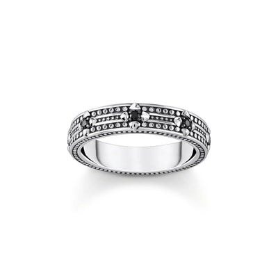 Band ring with black zirconia | THOMAS SABO Australia