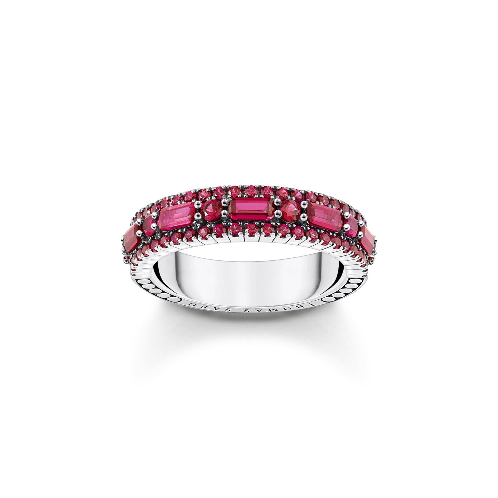 Ring with ruby red stones  | THOMAS SABO Australia