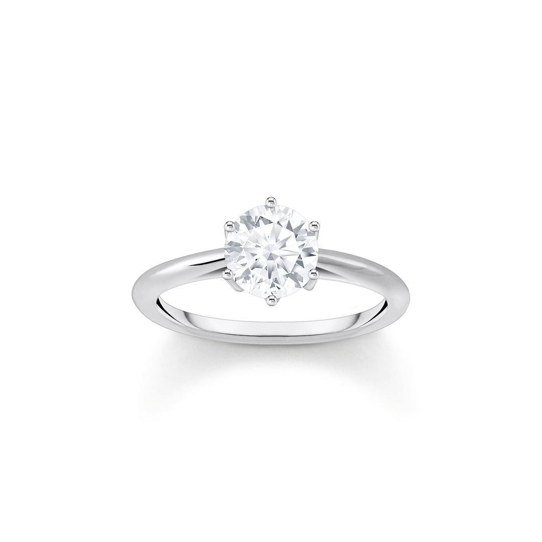 Ring with white zirconia in brilliant cut | THOMAS SABO Australia