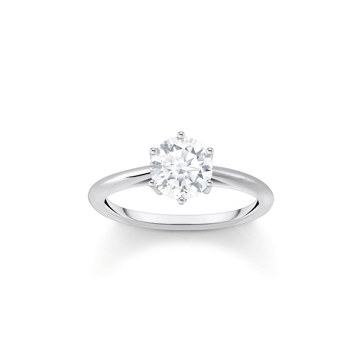 Ring with white zirconia in brilliant cut | THOMAS SABO Australia
