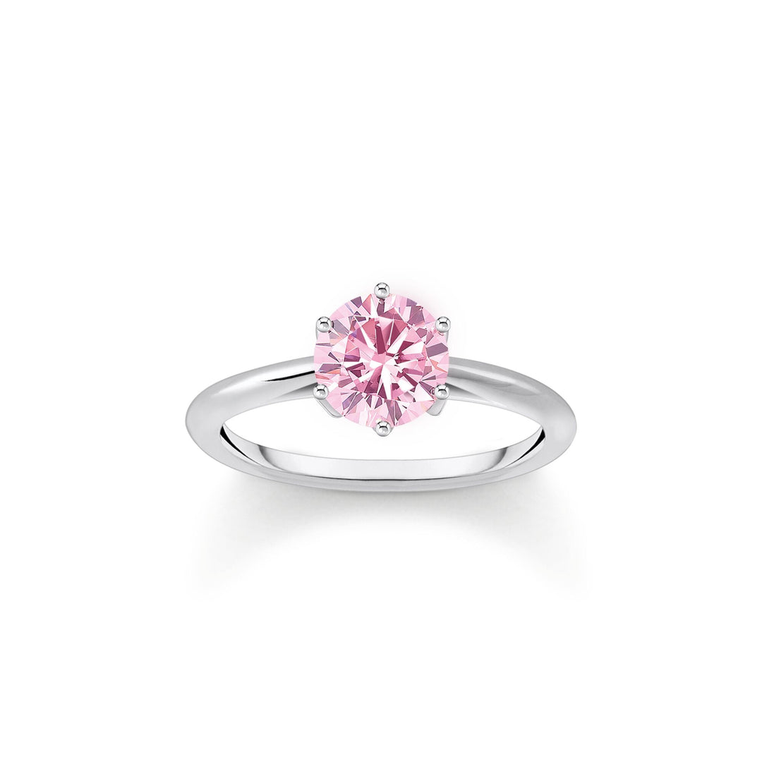 Ring with pink zirconia in brilliant cut | THOMAS SABO Australia