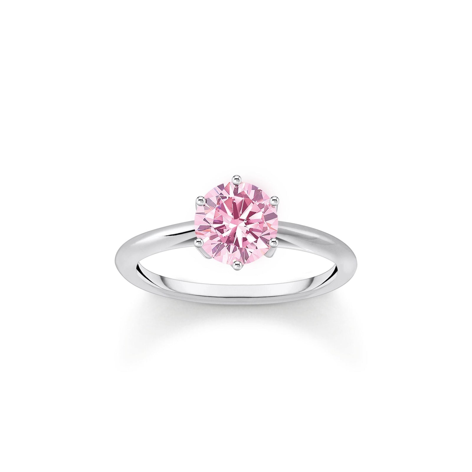 Ring with pink zirconia in brilliant cut | THOMAS SABO Australia