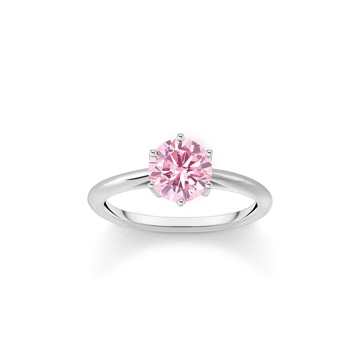 Ring with pink zirconia in brilliant cut | THOMAS SABO Australia