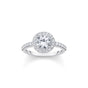 Halo ring with white zirconia in brilliant cut | THOMAS SABO Australia