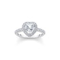 Halo ring with white, heart-shaped zirconia | THOMAS SABO Australia
