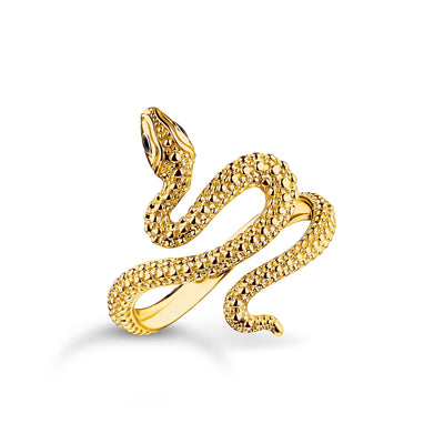Romance Snake Set: Necklace and Ring in Gold
