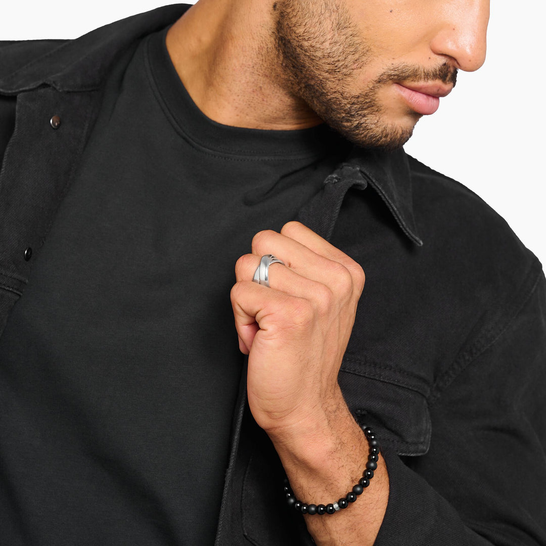 Duo ring silver