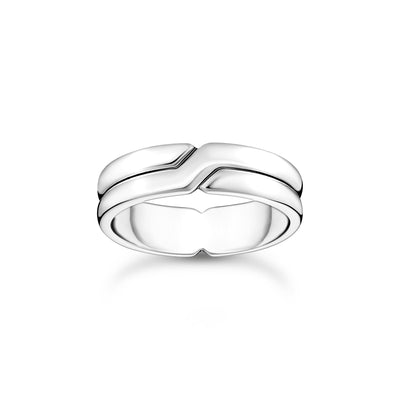 Crossed silver ring duo | THOMAS SABO Australia