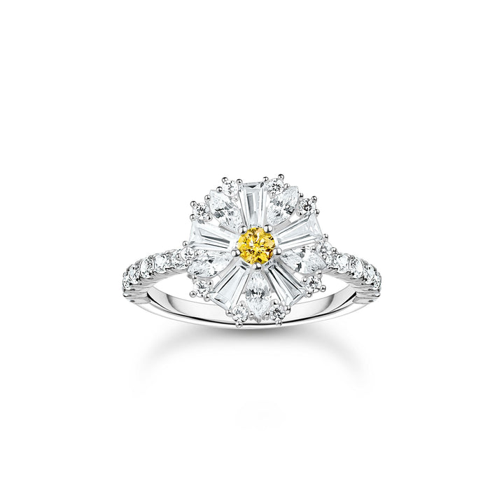 cocktail ring Lovely Daisy with stones | THOMAS SABO Australia
