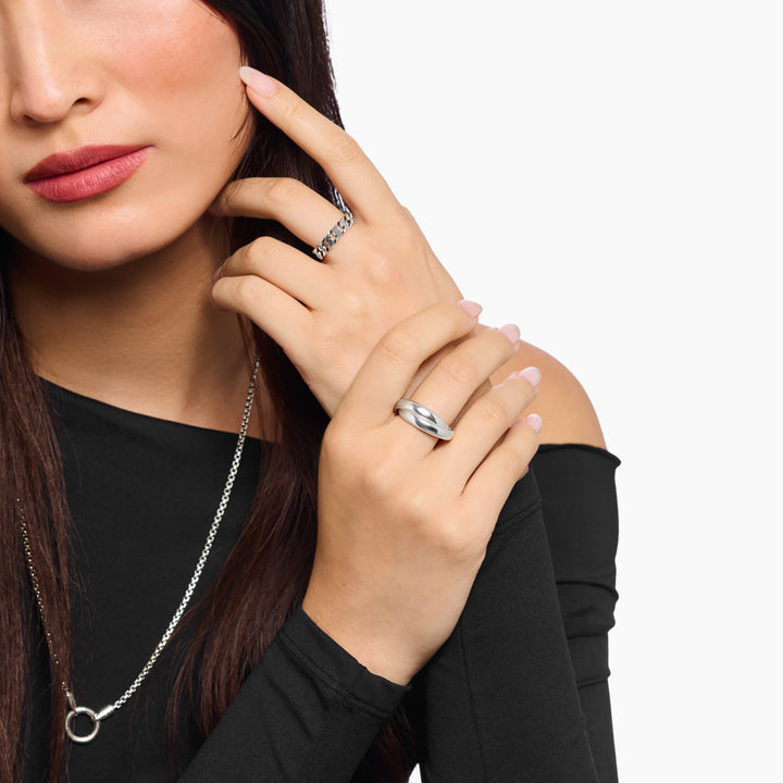 Fine Venetian chain in blackened 925 silver