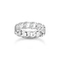 Slim ring with chain links and white stones | THOMAS SABO Australia