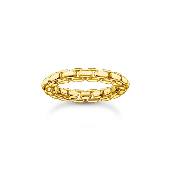 Box chain ring gold-plated | THOMAS SABO Australia
