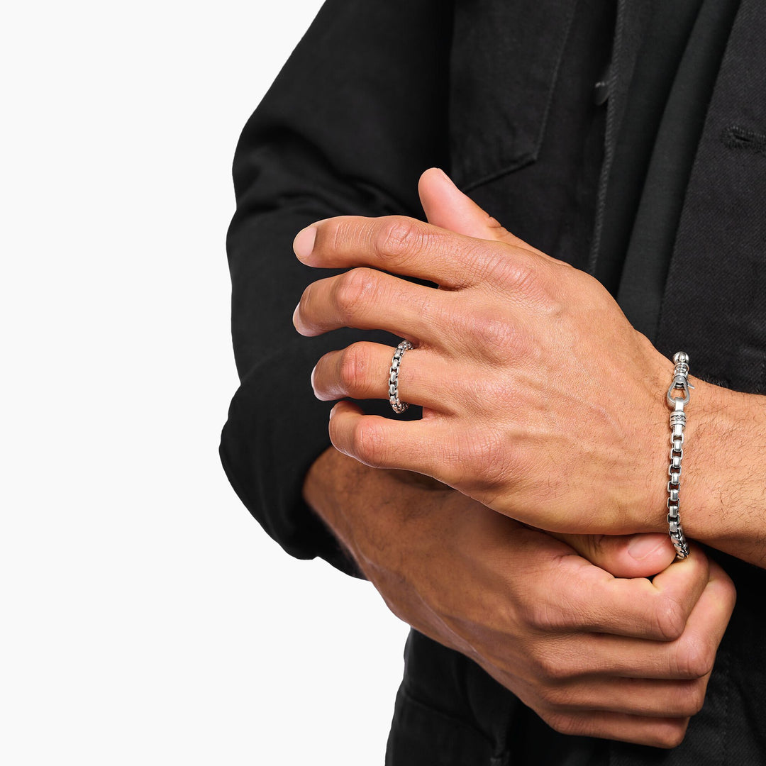 Box Chain-Ring Silver