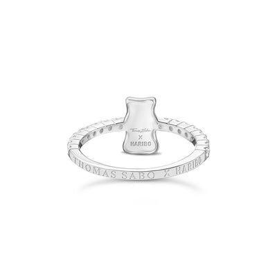 Ring with Silver HARIBO goldbear and zirconia