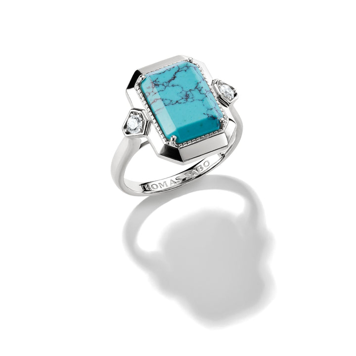 Ring with Imitation Turquoise Stone | THOMAS SABO Australia