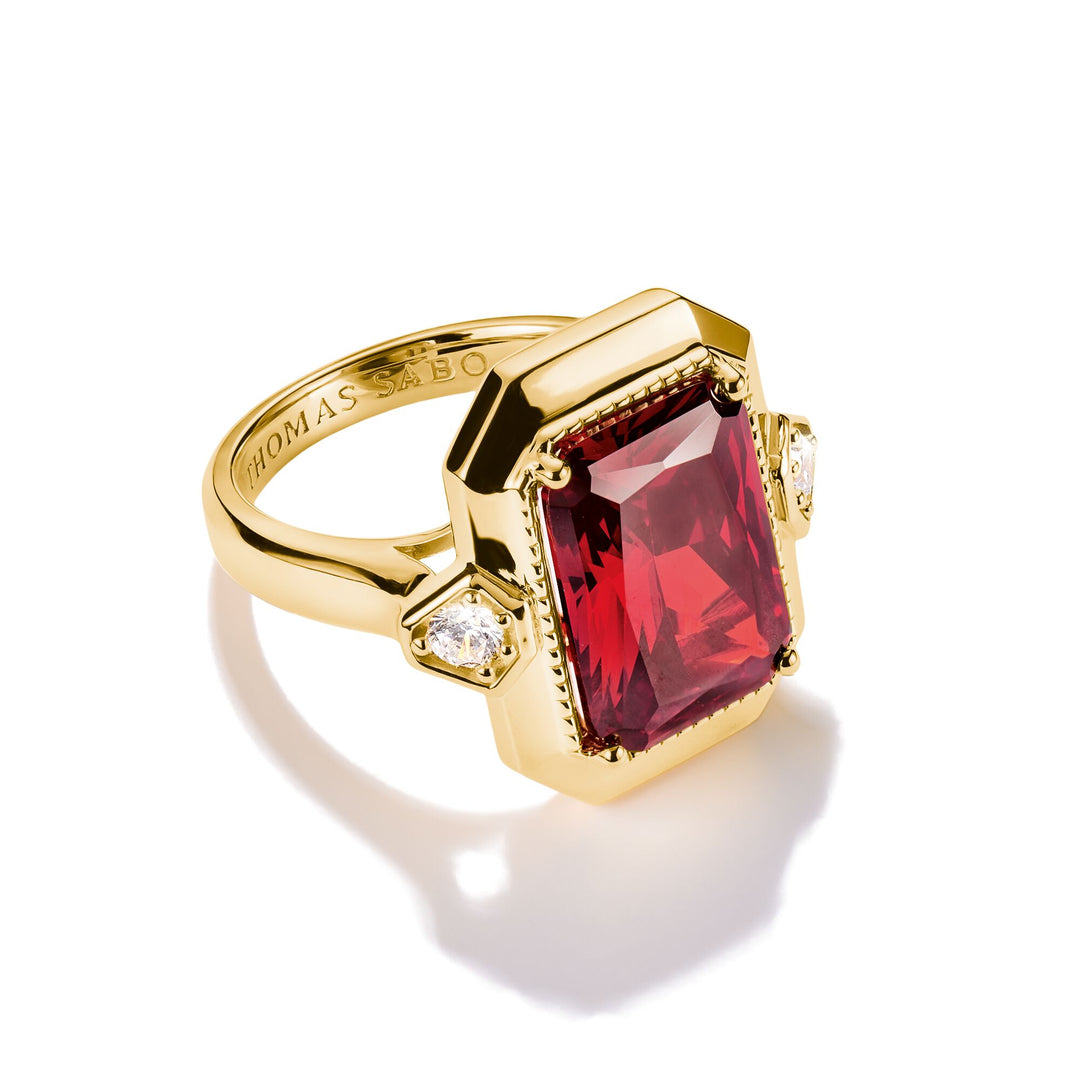 Ring with Red Zirconia Stone Elyndra | THOMAS SABO Australia