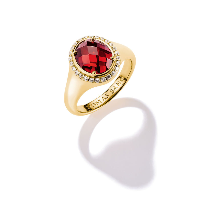 Ring with Red Zirconia Stone | THOMAS SABO Australia