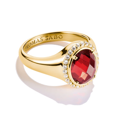 Ring with Red Zirconia Stone | THOMAS SABO Australia