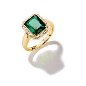 Ring with Green Octagon Stone | THOMAS SABO Australia